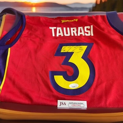 JSA WNBA PHOENIX MERCURY AUTOGRAPHED DIANA TAURASI RED REEBOK JERSEY TAGS - Image 1 of 4