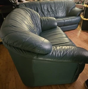 Natuzzi leather couch and loveseat set PRICE REDUCED  - Picture 1 of 6