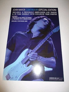 John Mayer Continiuum 2 SIDED Poster 2007 Promotional 12X17 NEW - Picture 1 of 2