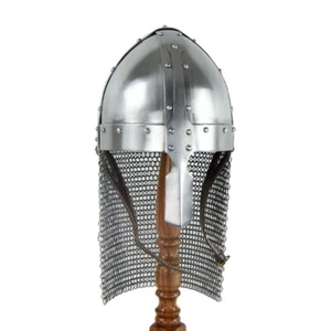 Norman Nasal Helm with Aventail - 11 / 18 Gauge - Picture 1 of 13