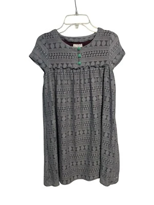 Matilda Jane Girls Sz 12 Sovereign Dress Once Upon a Time Gray Purple Lace  - Image 1 of 4