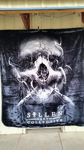 SULLEN DISTURBED BADGE TATTOO SKULL QUEEN SIZE BLANKET - Picture 1 of 2