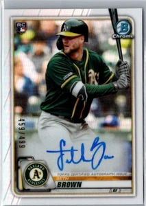 2020 Bowman Chrome Refractor #CRA-SB Seth Brown RC Auto /499 Oakland A's - Bild 1 von 2