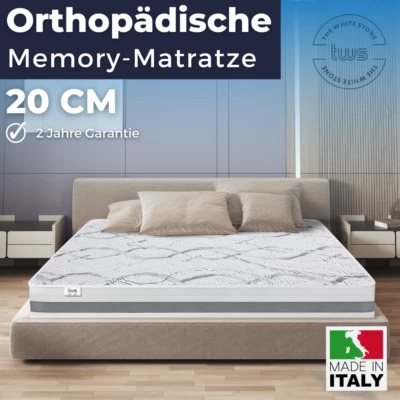 Memory-Matratze 20 cm | Ergonomisch, hypoallergen, atmungsaktiv, orthopädisch - Bild 1 von 3