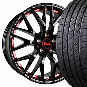 19" MAM RS4 Black Undercut Red Sommerräder 245/35 für MB E-Klasse Coupe Cabrio - Bild 1 von 5