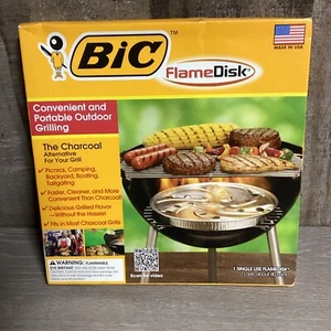 NEW BIC Flame Disk Portable Outdoor Grill Charcoal Tailgating Prepper Survival - Bild 1 von 2