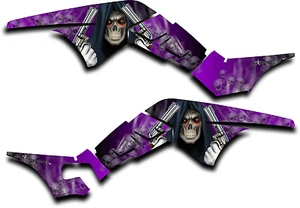 HONDA TRX250R GRAPHICS DECAL KIT GRIM REAPER REVENGE TRX 250 R STICKER PURPLE - Picture 1 of 1