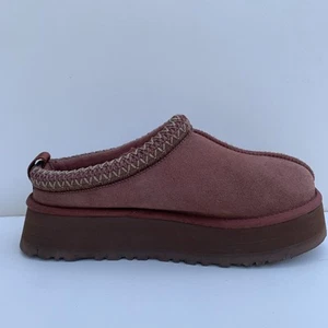 UGG Tazz Platform shoe Slippers women’s size 7 Suede wool braid - Picture 1 of 10