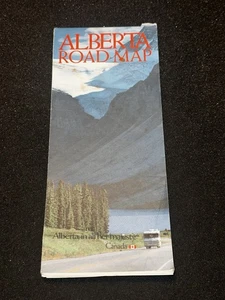 ALBERTA CANADA 1991 Vintage Travel Road Map Department Of Tourism - Picture 1 of 3