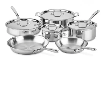 Conjunto de panelas e frigideiras de aço inoxidável diário D3 10 peças - Imagem 1 de 4