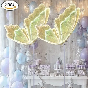 2 PIEZAS Luces Mariposa Arco Iris Dorado Delicadas Añade un toque de magia a tu fiesta - Imagen 1 de 8