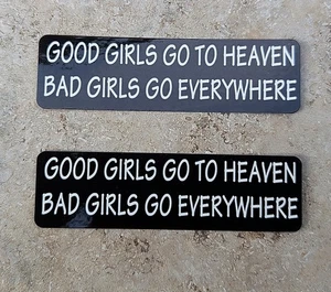 Good Girls Go To Heaven 2 Pcs.Aufkleber Decals Stickers USA Helmaufkleber Harley - Picture 1 of 1