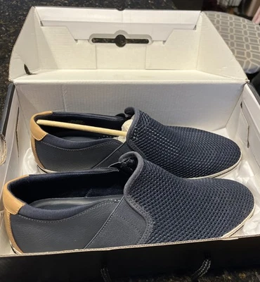 Zapatillas informales sin cordones Aldo Abruzzino para hombre azul marino punta redonda talla 10,5 Foto 1 de 4