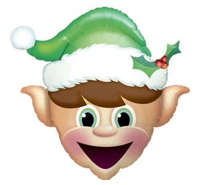 Qualatex 35 inch Christmas Elf Foil Balloon 35” Xmas - Image 1 of 3