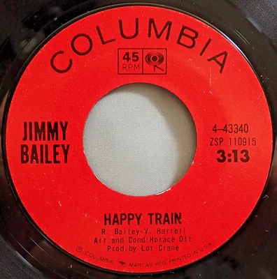 HEAR IT 60's R&B 45 rpm record Jimmy Bailey "Happy Train" from 1966 Foto 1 de 2