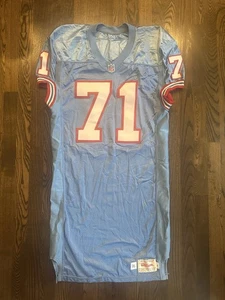 1996 Wilson CRAIG VEASEY #71 Houston Oilers Pro Cut Game Worn Jersey Size 46 - Picture 1 of 5