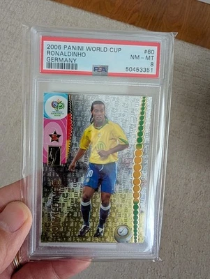 Copa Mundial Panini 2006 Alemania Fútbol #60 Ronaldinho RARO PSA 9 Como Nuevo Brasil Foto 1 de 2