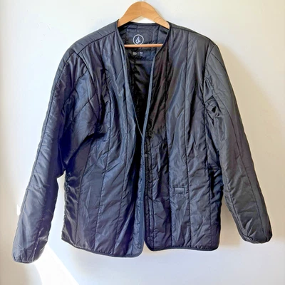 Volcom Workwear Men’s XL Jacket Black Quilted Puffer 100% Polyester - Image 1 of 4