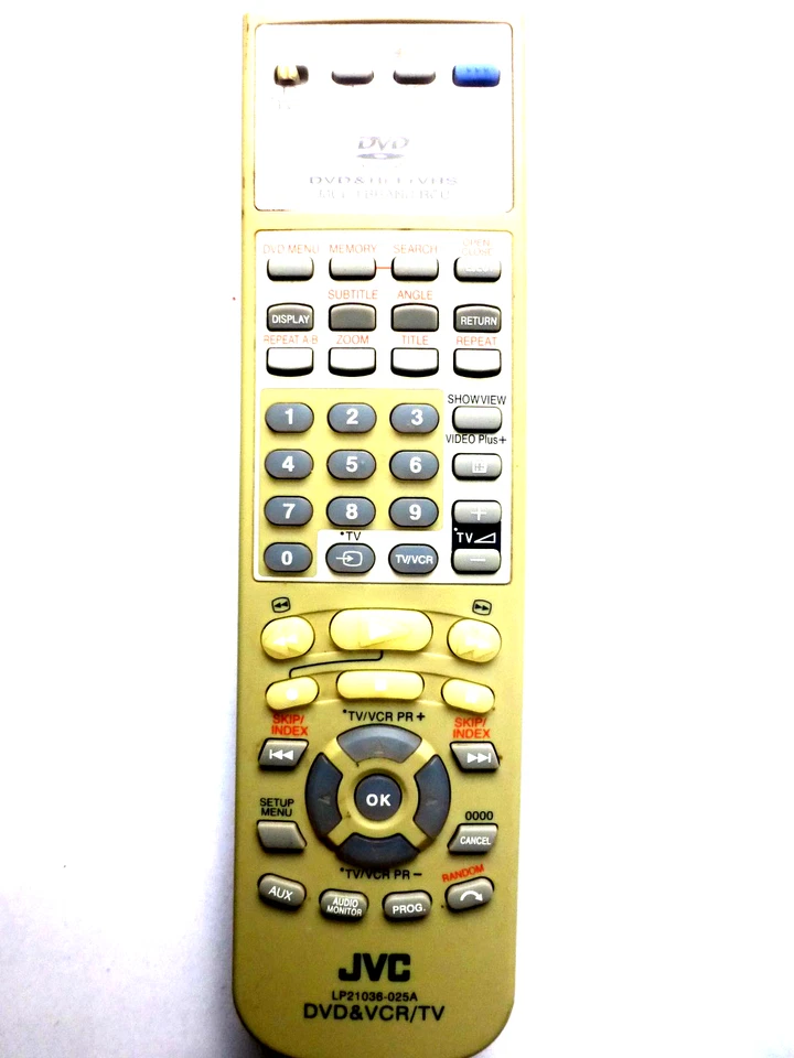 JVC DVD VCR COMBINATION REMOTE CONTROL LP21036-025A - Image 1 of 1