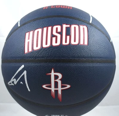 姚明签名 NBA 火箭城版威尔逊篮球-贝克特 W 全息 — 第 1/3 张图片