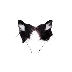 Soft Black Cats Cosplay Hairband Plush Fabric Headdress For Costume Parties - Picture 1 of 8