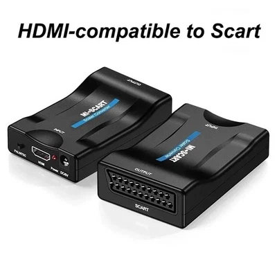 Scart zu HDMI auf Konverter Wandler AV Scaler Converter Adapter 1080P HD TV NEU - Bild 1 von 4