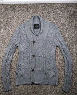 Allsaints свитер шаль воротник кардиган кабель трикотажа рыбака льняной мужской средний - Изображение 1 из 4