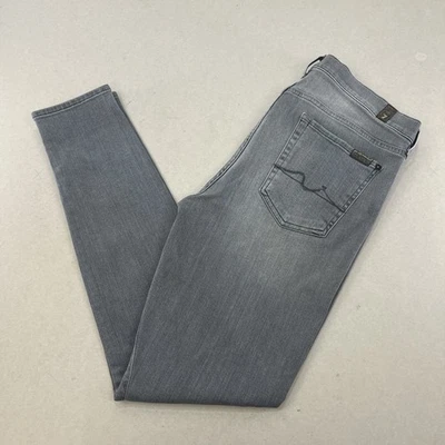 7 FOR ALL MANKIND Skinny Jeans Woman’s Size W32 Grey Slim Skinny Stretch - Image 1 of 4