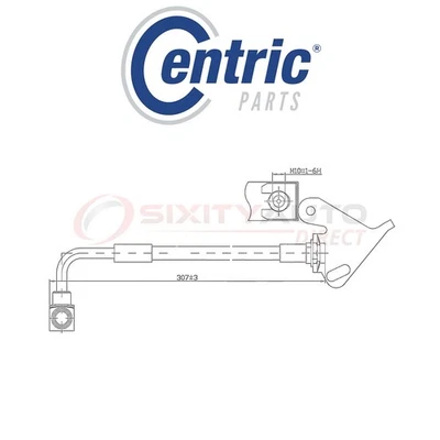 Centric Brake Hydraulic Hose for 1998-2002 Pontiac Firebird 3.8L 5.7L V6 V8 hc - Изображение 1 из 4