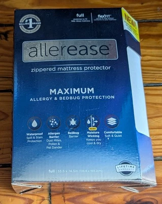 Allerease Maximum на молнии матрас протектор королева чисто чистый Pro 17» новый в коробке - Изображение 1 из 4