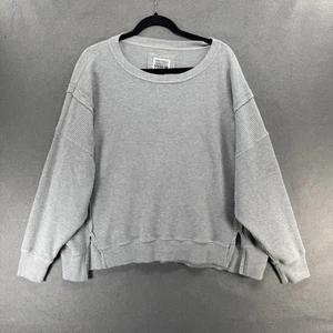 American Eagle Thermal Sweatshirt Womens Size S Baggy Waffle Seriously Lived In - Picture 1 of 13