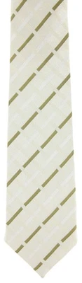 Luigi Borrelli White, Cream, Green Pattern Tie - 3.75" Wide - Image 1 of 4