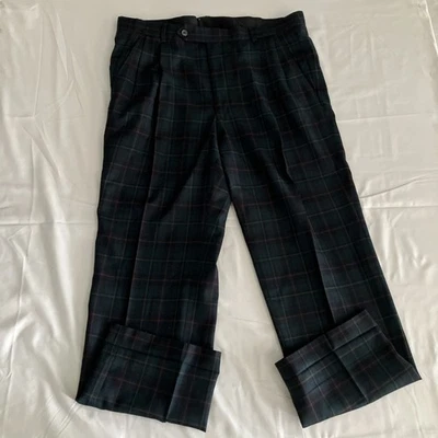 VTG Brooks Brothers Tartan Plaid Mens 36x30 Made In USA Dress Pants  - Image 1 of 4