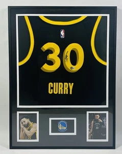 Framed Signed Stephen Steph Curry Golden State Warriors Nike Swingman Jersey JSA - Picture 1 of 6