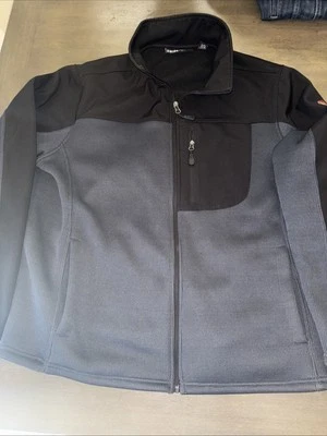 Chaqueta deportiva SWISS TECH gris y negra con cremallera completa talla XL pesada Foto 1 de 4