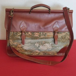 Tasche Umhängetasche dekorative Tasche Dekor mit Schwänen Schwan. Anuschka. RAR - Bild 1 von 6