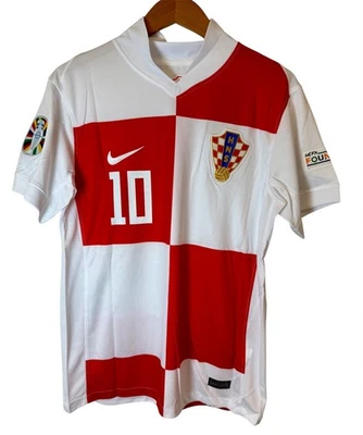 New Nike Croatia 2024 Stadium Home Dri Fit Size Small SS Jersey #10 Luka Modric - Image 1 of 4