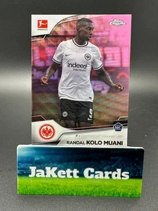 2021-22 Topps Chrome Bundesliga Randal Kolo Muani #38 rifrattore onda rosa /75 RC - Foto 1 di 2