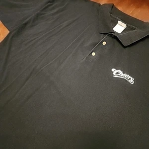 Vintage Embroidered Cheers The TV Show Boston Mens XXL Black Polo Shirt Golf - Picture 1 of 6