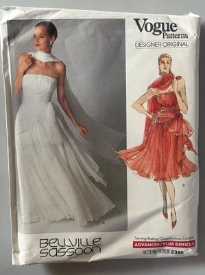 Vtg Vogue Sewing Pattern Cocktail Evening Dress Sz 6-8 Rare Designer Original - Image 1 of 4
