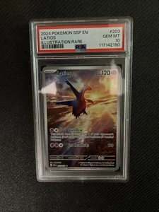 PSA 10 Gem Mint Pokémon Latios 203/191 Illustration Rare Surging Sparks - Picture 1 of 2