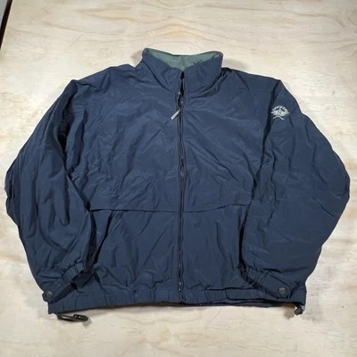 Dockers Golf Mens Polyester Full Zip Navy Windbreaker Coat Jacket Vintage 90s XL - Image 1 of 4