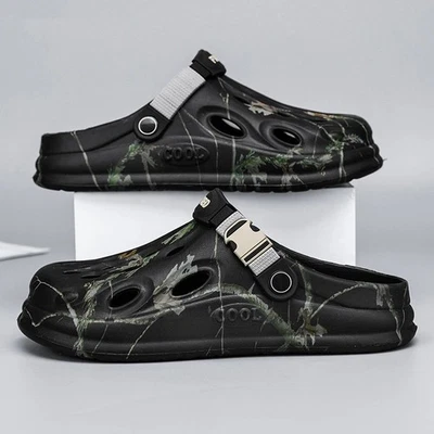 Zuecos para hombre inspirados en el estilo Crocs nuevos con etiquetas impermeables sin cordones para todo terreno zuecos al aire libre Foto 1 de 4