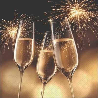 AMBIENTE Weihnachten - Cocktail Servietten 25 x 25 cm – 3-lagig – 15 Servietten pro Packu