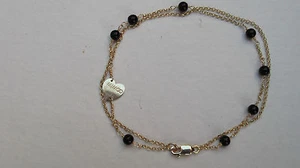 Pulsera Fina MIMCO Precious Travellers Nueva con Etiquetas Dorada Ágata Negra - Precio de venta sugerido por el fabricante $149 - Imagen 1 de 11