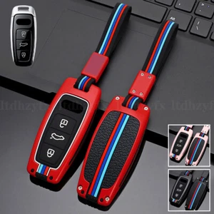 For Audi A6L A7 A8 Q8 2019 2020 Zinc Alloy Car Key Cover Case Fob Shell Keychain - Picture 1 of 18