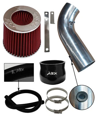 BLACK RED AirX Racing Air intake kit set for 1990-97 Toyota Corolla 1.6L 1.8L L4 - Image 1 of 2