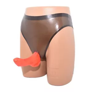 Latex Slip mit Kondom Hodensack 0,4 mm hand made Size:XL(869) - Bild 1 von 6