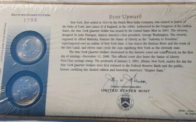 US Mint New York STATEHOOD COLLECTION 2001 Ever Upward Original Mint Pack  - Image 1 of 4
