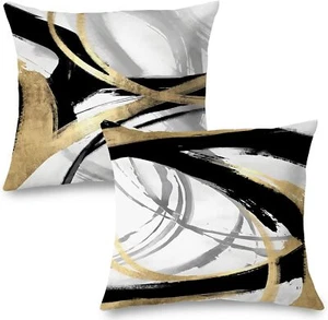 Black White and Gold 18" x (Pack of 1), - Picture 1 of 5